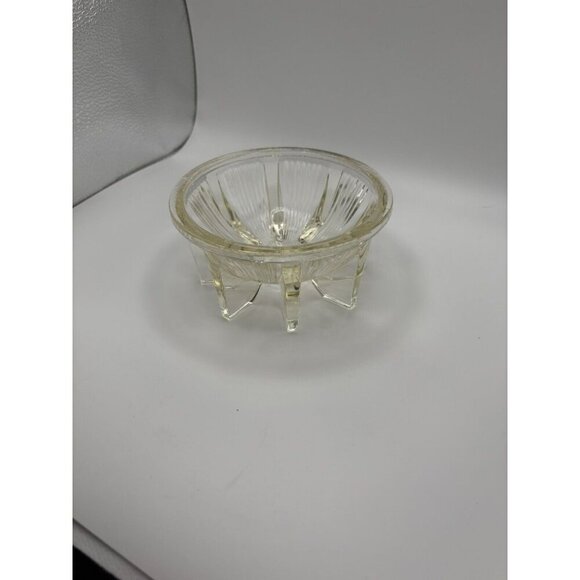 5" Clear Depression Glass Footed Candy/Condiment/Trinket Dish Rare Yellow Cast - Picture 8 of 11